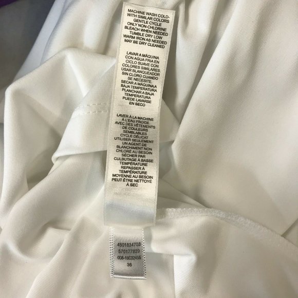 Chico's Womens Multi Slit Dolman Sleeves Round Neck White Blouse Top Size M - Picture 8 of 8